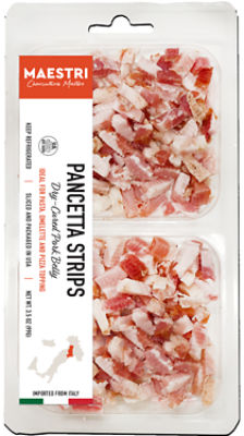 Maestri Pancetta Strips (2) Trays , 3.5 oz