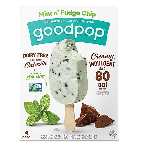 GoodPop Mint n' Fudge Chip Pops, 2.25 fl oz, 4 count
