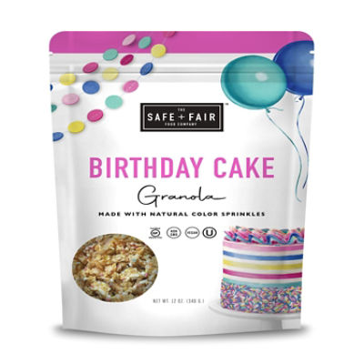 SAFE AND FAIR BIRTHDAY CAKE GRANOLA, 12 oz