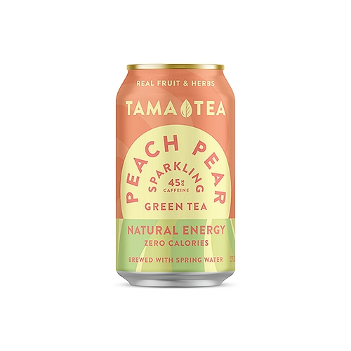 TAMA TEA Sparkling Green Tea Peach Pear, 12.00 fluidOunceUS, 12 fl oz