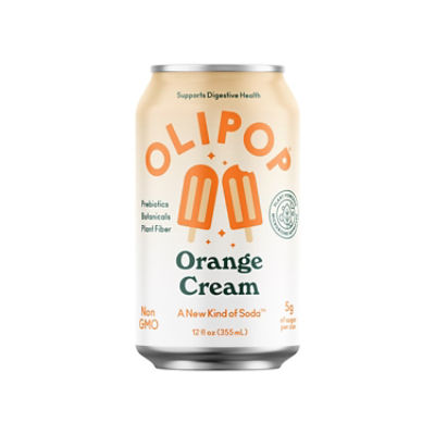 Olipop Orange Cream Soda, 12 fl oz