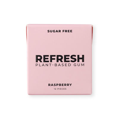 REFRESH GUM RASPBERRY PLANT BASED GUM