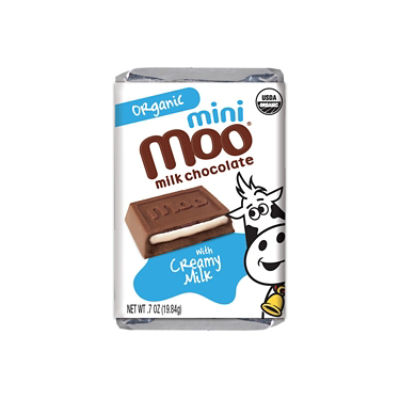 MOO MLK CHOC CREAMY MINI BAR ORG, 0.7 oz