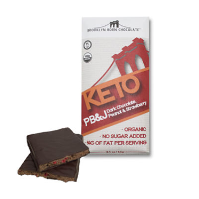 Brooklyn Born Chocolate Keto Dark Chocolate Bar - Peanut Butter & Jelly, 2.1 oz