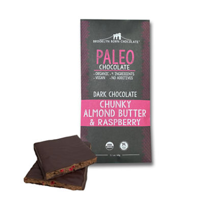 Brooklyn Born Chocolate Paleo Chocolate Bar - Almond Butter Raspberry, 2.1 oz