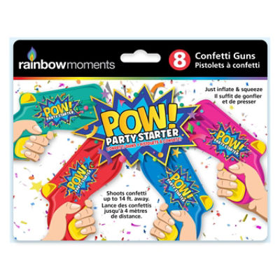 Rainbow Moments Confetti Gun, 8 each