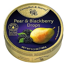 Cavendish & Harvey Pear And Blackberry Hard Candy Tin, 5.3 oz