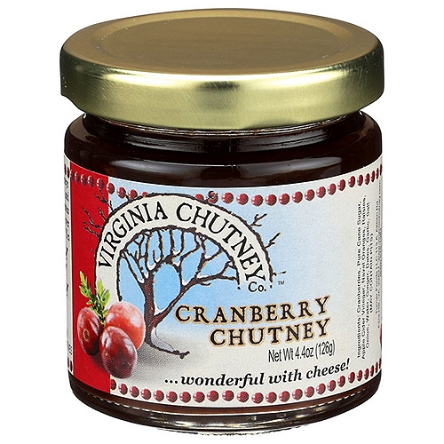 Cranberry chutney best served with cheese. 4.4 oz.
