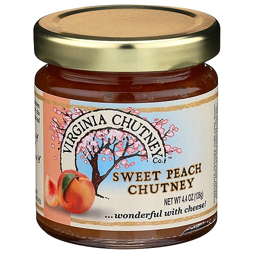 Peach chutney best served with cheese. 4.4 oz
