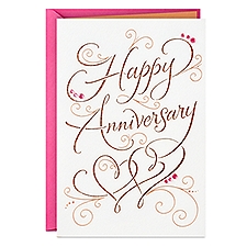 Hallmark Signature (Happy Anniversary), Anniversary Card for Couple, 1 Each