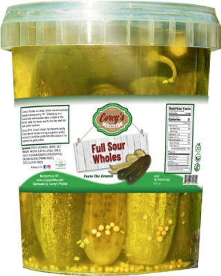 Corey's Pickles Full Sour Wholes, 32 fl oz