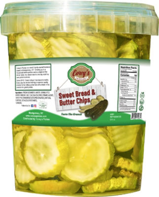 Corey's Pickles Sweet Bread & Butter Chips, 32 fl oz