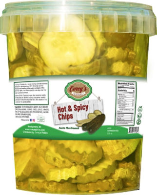 Corey's Pickles Hot & Spicy Chips, 32 fl oz