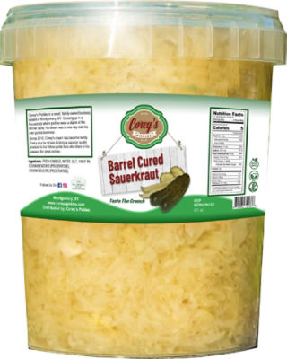 Corey's Pickles Barrel Cured Sauerkraut, 32 fl oz