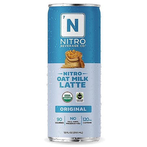 Nitro Oat Milk Latte Original, 12 fl oz.
