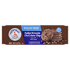 Voortman Bakery Sugar Free! Fudge Brownie Chocolate Chip, Cookies, 8 Ounce