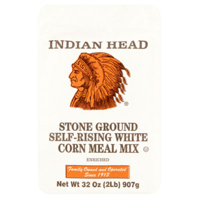 Indian Head Enriched Stone Ground SelfRising White Corn Meal Mix, 32 oz ShopRite