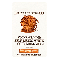 Indian Head Enriched Stone Ground Self-Rising White Corn Meal Mix, 32 oz