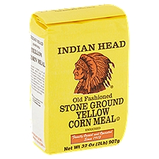 Indian Head Enriched Old Fashioned Stone Ground Yellow Corn Meal, 32 oz
