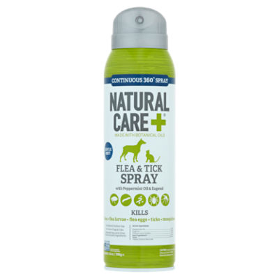Natural Care+ Flea & Tick Spray with Peppermint Oil & Eugenol, 14 oz