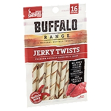 Buffalo Range Jerky Twists Savory Hickory Smoked Flavor Dog Chews, 16 count, 4.1 oz