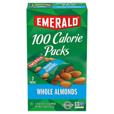 Emerald 100 Calorie Packs Whole Almonds, 0.62 oz, 7 count, 4.4 Ounce