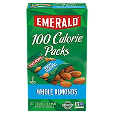Emerald 100 Calorie Packs Whole Almonds, 0.62 oz, 7 count