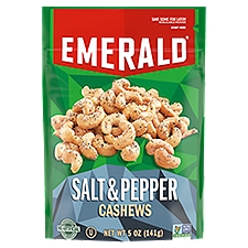 Emerald Sea Salt And Pepper Cashews, 5 Ounce