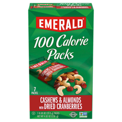 Emerald Cashews & Almonds with Dried Cranberries, 0.69 oz, 7 count