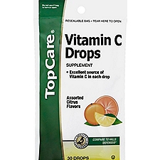 Top Care Cough Drops with Vitamin C, 30 Each