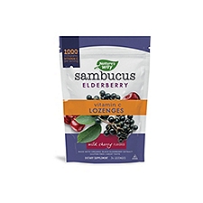 Nature's Way Sambucus Elderberry Wild Cherry Vitamin C Dietary, 24 Each