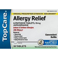 Top Care 24 Hour Allergy Relief, 30 Each