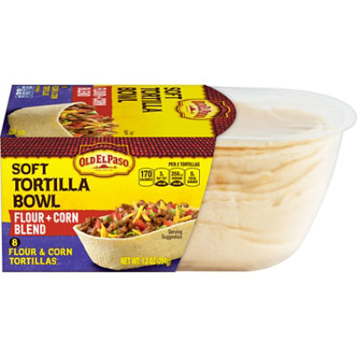 Old El Paso Flour + Corn Blend Soft Tortilla Bowl, 7.2 oz