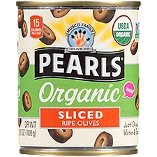 Pearls Organic Sliced, Ripe Olives, 3.8 Ounce