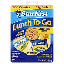 Starkist Lunch To-Go Wild Caught Albacore in Water, Tuna, 4.1 Ounce