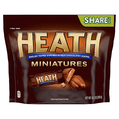 HEATH Miniatures Chocolatey English Toffee Candy Share Pack, 10.2 oz