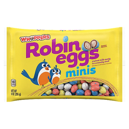 WHOPPERS Robin Eggs Minis Malted Milk Balls Easter Candy Bag, 9 oz - Fairway