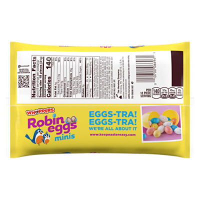 WHOPPERS Robin Eggs Minis Malted Milk Balls Easter Candy Bag, 9 oz