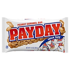 PAYDAY Peanut Caramel Snack Size, Halloween Candy Bars Bag, 11.6 oz, 11.6 Ounce