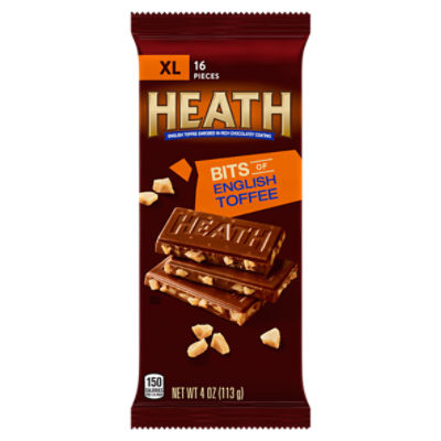 Heath English Toffee Enrobed in Rich Chocolatey Coating, XL, 16 count, 4 oz
