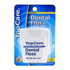Top Care Waxed Dental Floss - Unflavored, 1 Each