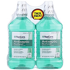 TopCare Everyday Spring Mint Antiseptic Mouthwash Twin Pack, 50.7 fl oz