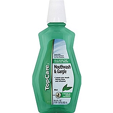 Top Care Mouthwash & Gargle - Mint, 33.81 Fluid ounce