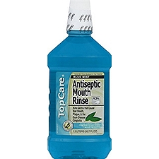 Top Care Antiseptic Mouth Rinse - Blue Mint, 50.7 Fluid ounce