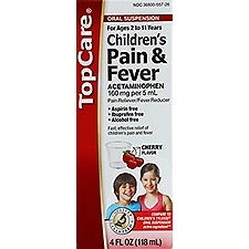 Top Care Children's Pain Reliever - Cherry Flavor, 4 fl oz, 4 Fluid ounce