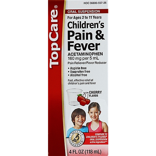 Top Care Children's Pain Reliever - Cherry Flavor, 4 fl oz