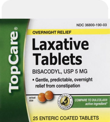 Top Care Laxative - 5mg, 25 each, 25 Each