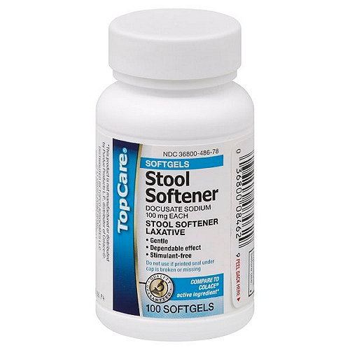 Top Care Stool Softener Laxative - 100mg, 100 each