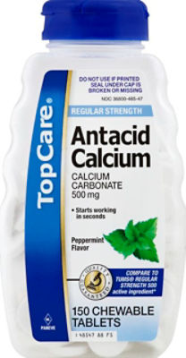 Top Care Antacid Calcium - Regular Strength Peppermint, 150 each, 150 Each