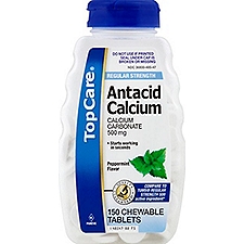 Top Care Antacid Calcium - Regular Strength Peppermint, 150 each